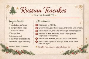 Russsian Teacakes Recipe